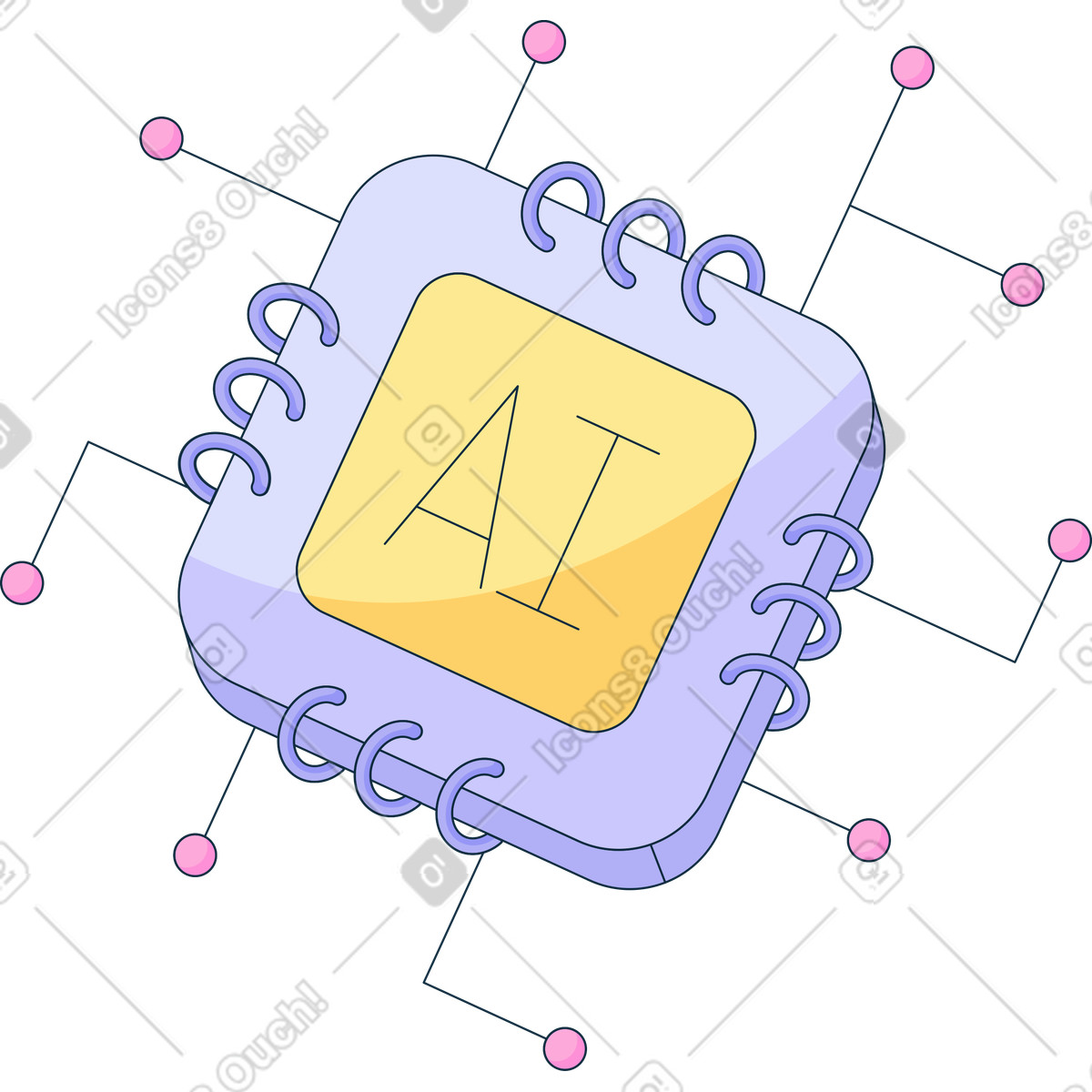 Ilustración Tener un chip en estilo Bubble gum a descargar en PNG y SVG