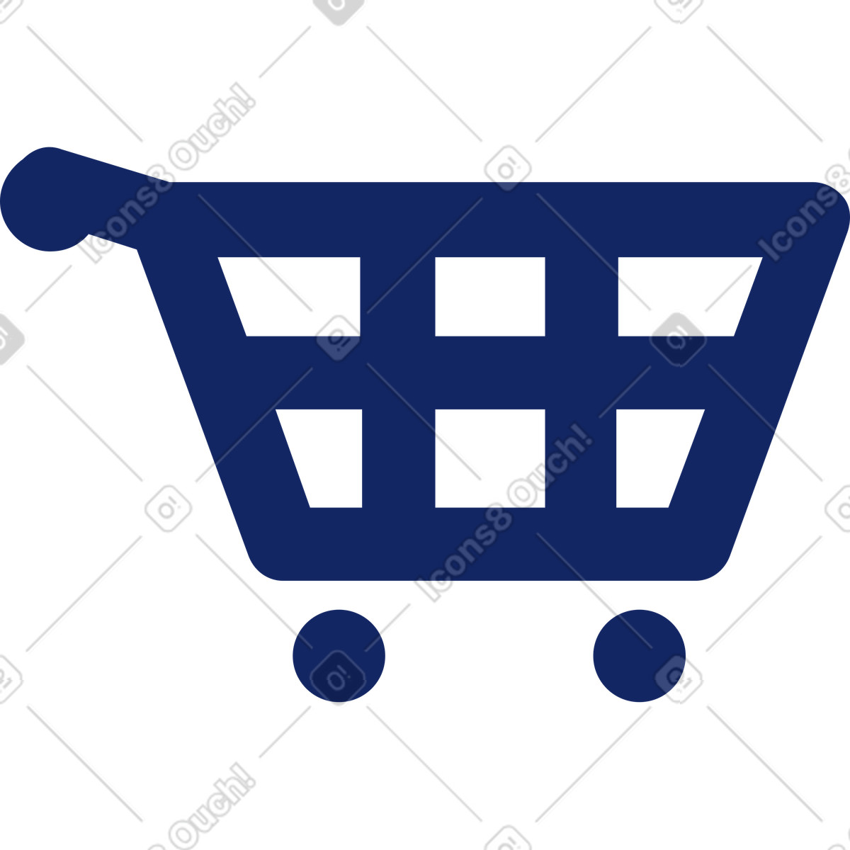 Shopping basket icon illustration in Cyborg style download in PNG, SVG