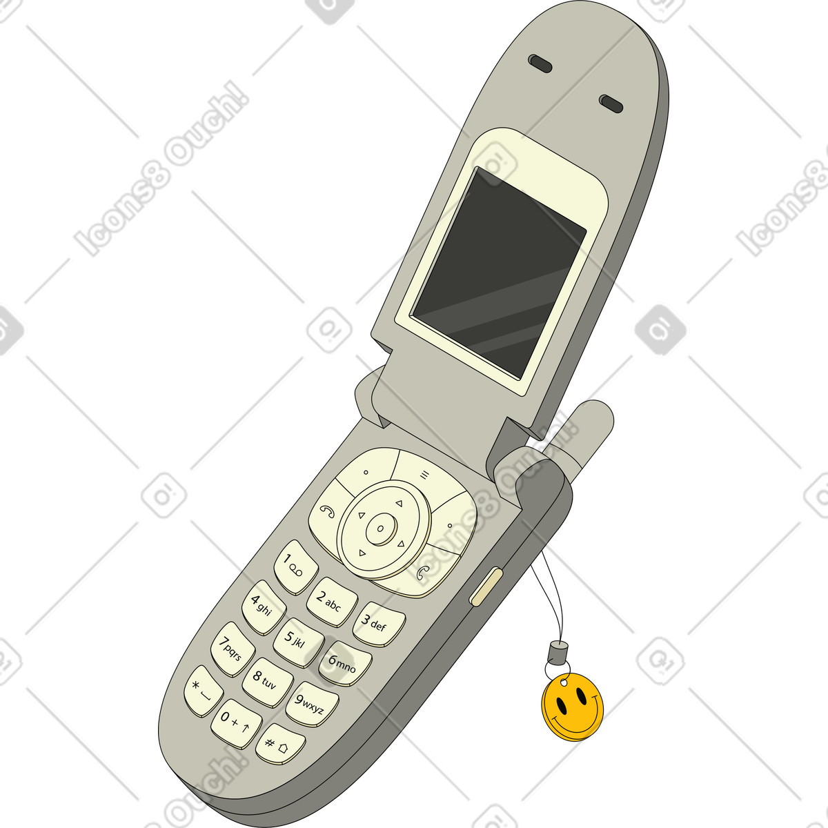下载 Retro 风格的 折叠手机 插画，支持 PNG、SVG 格式