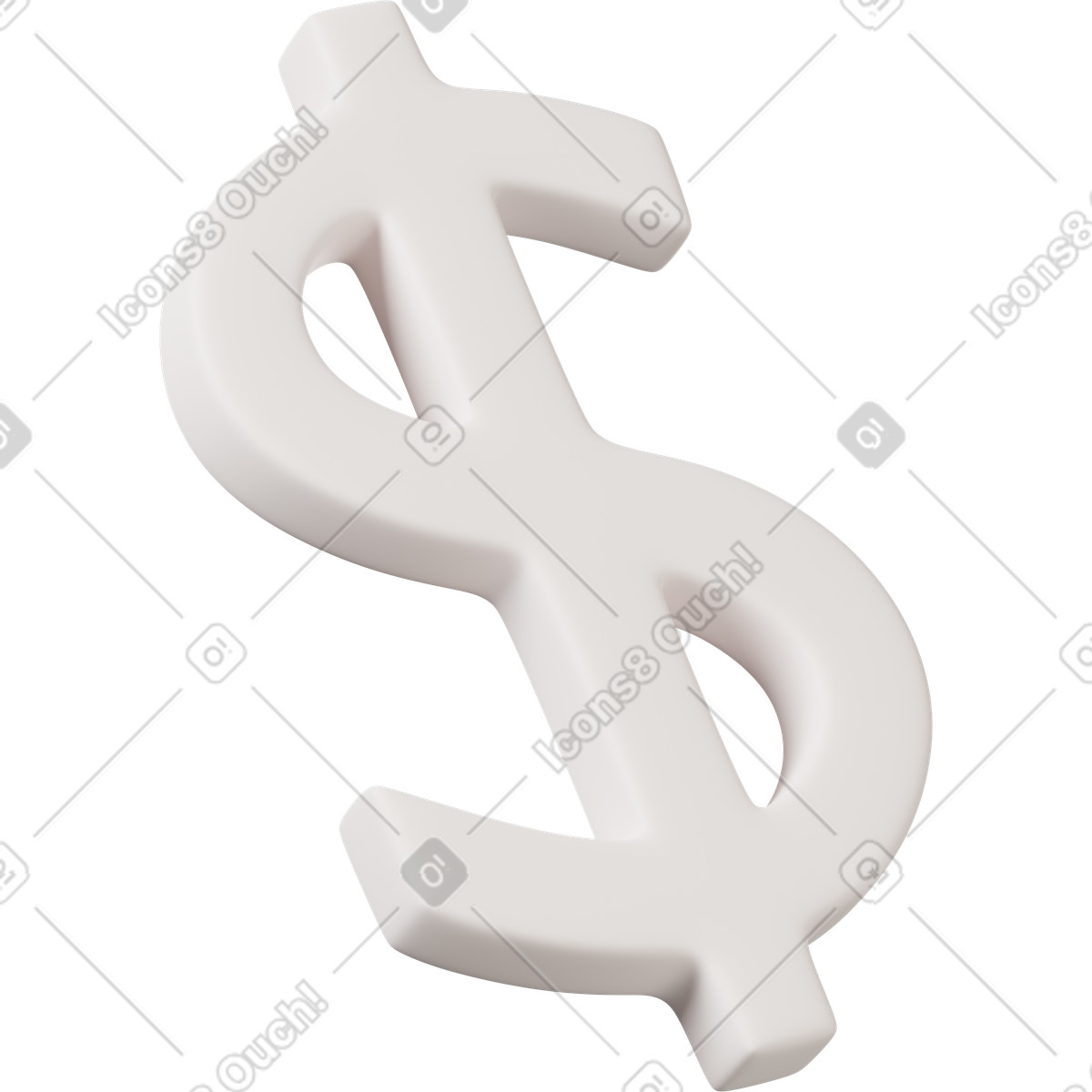 Dollar-Illustration im 3D Casual life-Stil als Download in PNG, SVG