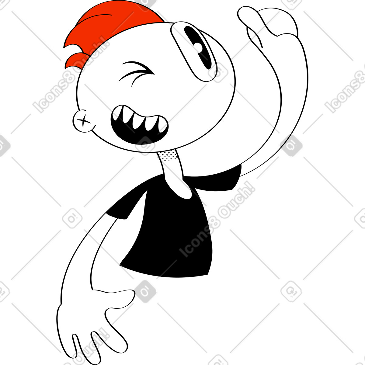 Ilustração de Homem em no estilo Looney para baixar em PNG, SVG