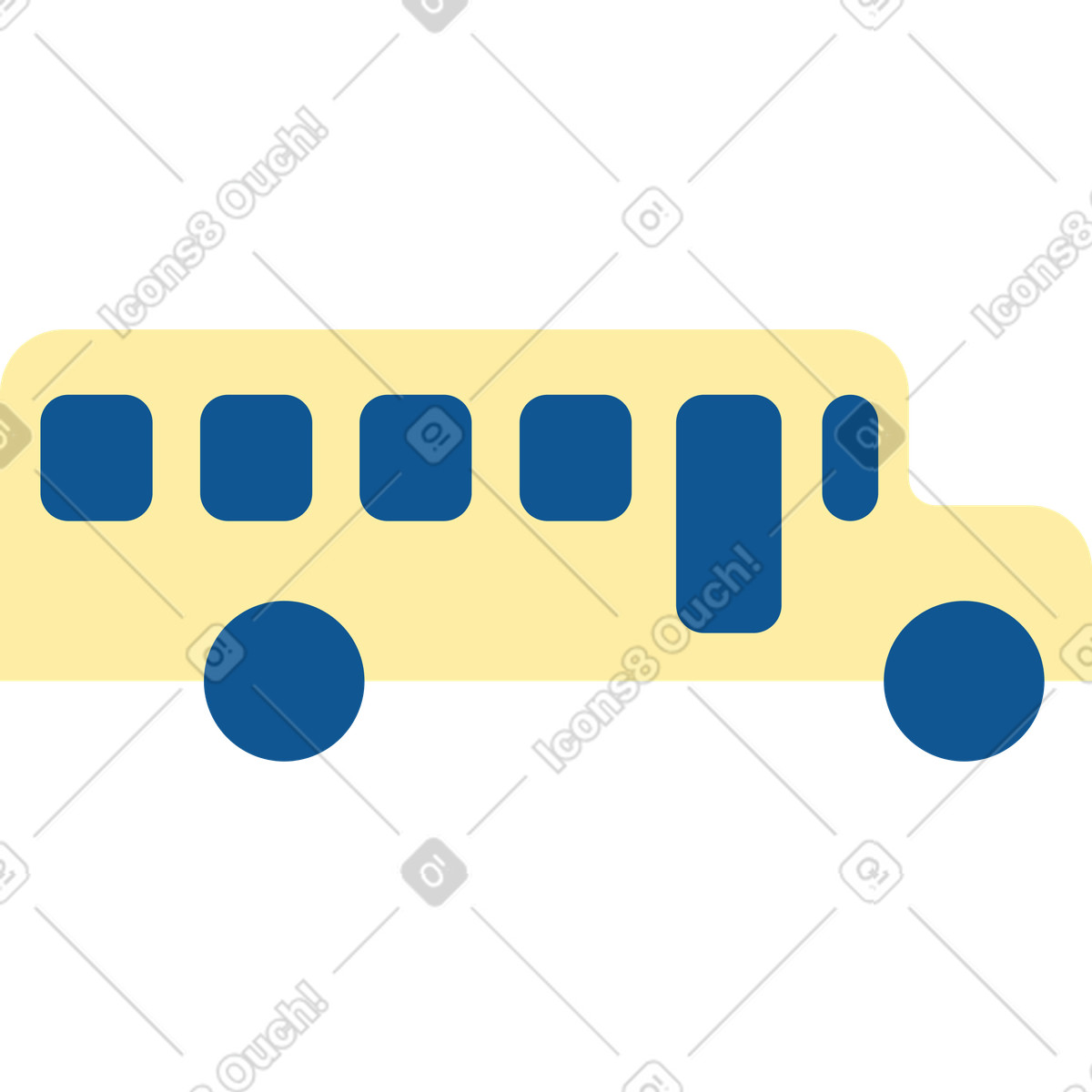 Ilustração de Ônibus escolar em no estilo Polar para baixar em PNG, SVG