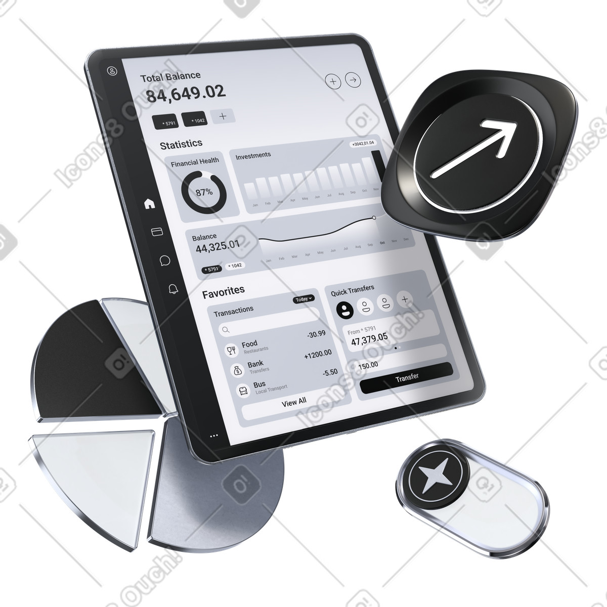 AI automation, Business intelligence, System optimization illustration in PNG, SVG
