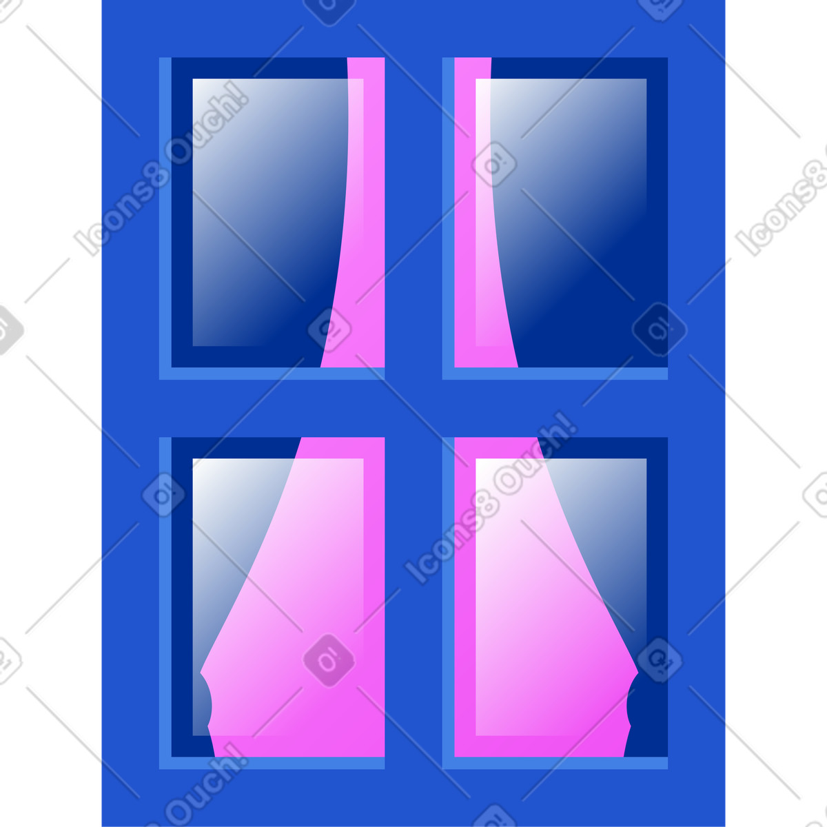 下载 Glossy 风格的 主页窗口 插画，支持 PNG、SVG 格式
