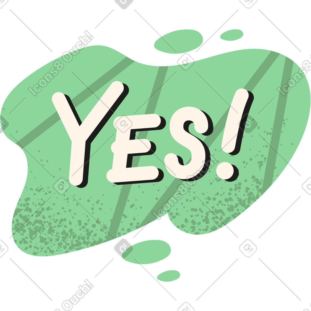 Ilustração de Yes sign em no estilo Pale para baixar em PNG, SVG