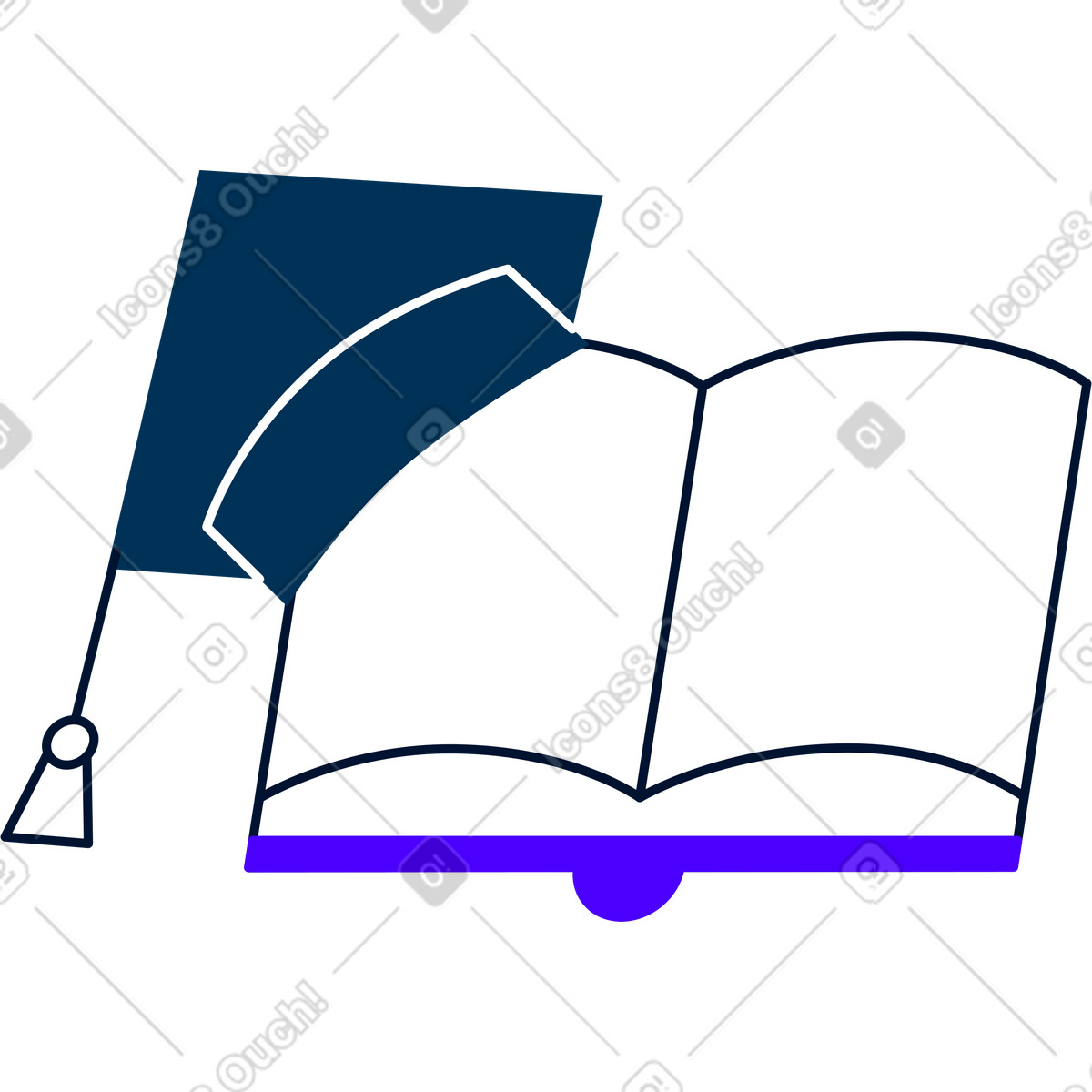 Knowledge icon illustration featuring educational clipart graphics available in PNG