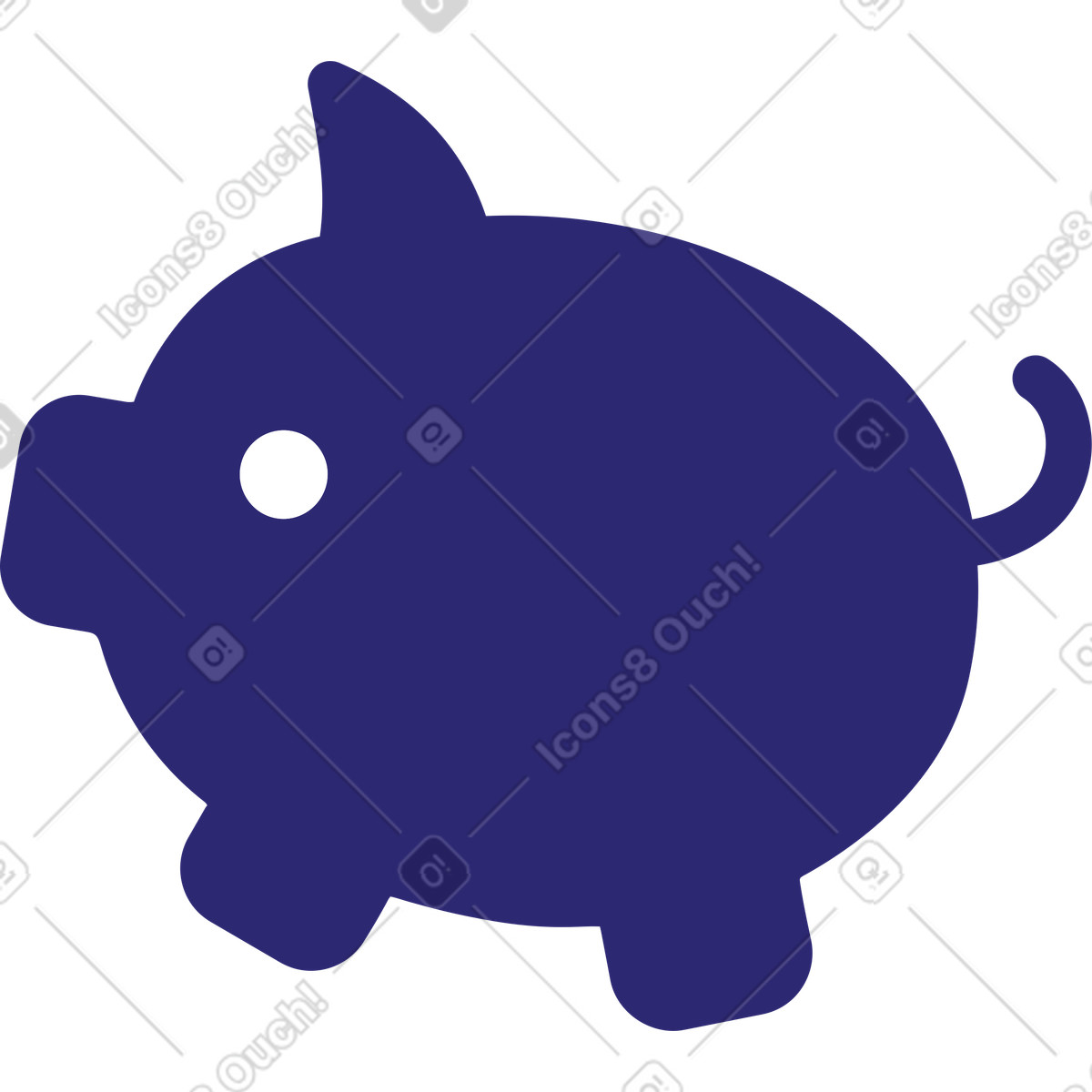 Piggy bank illustration in Cut style download in PNG, SVG