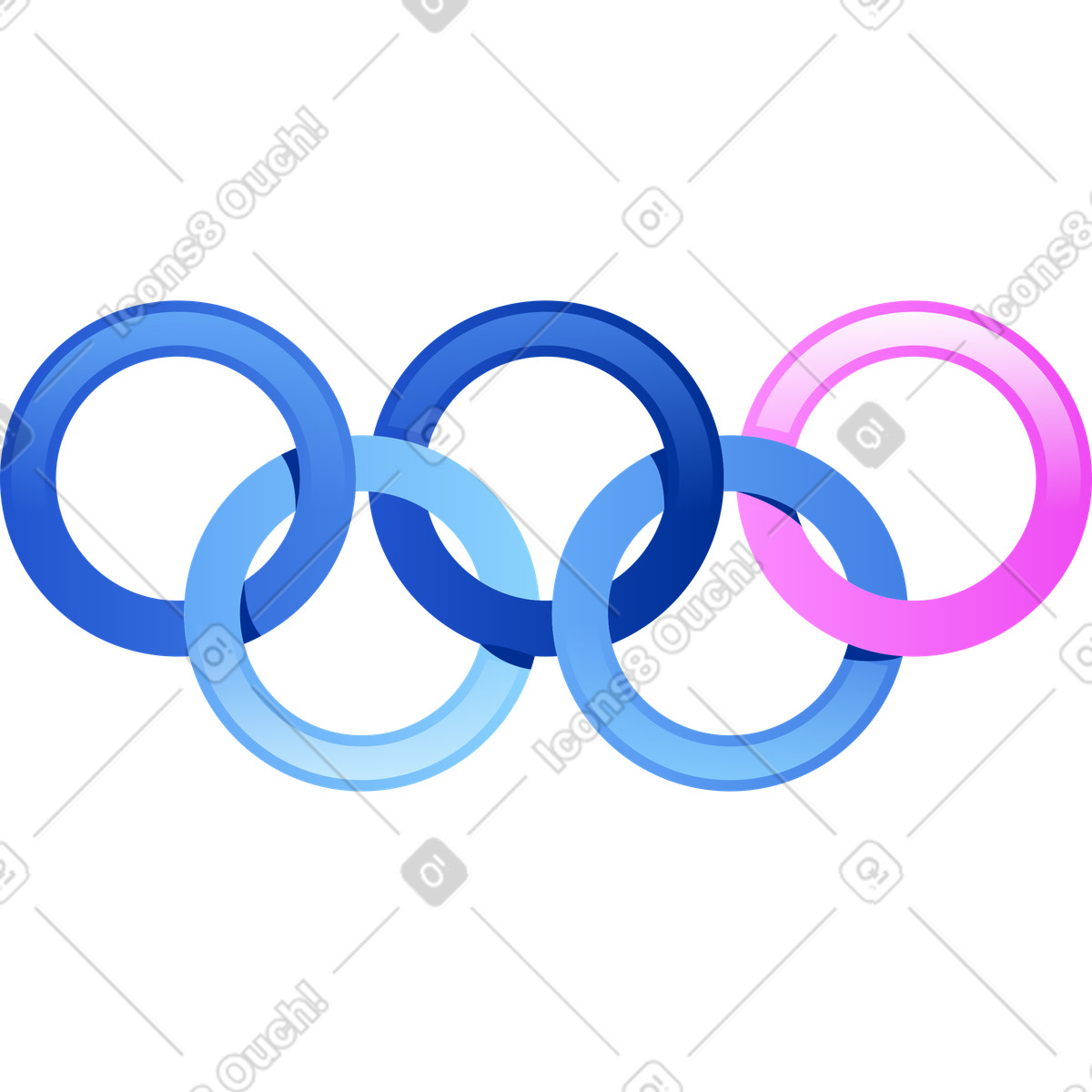 Ilustración Glossy olimpic rings en estilo a descargar en PNG y SVG