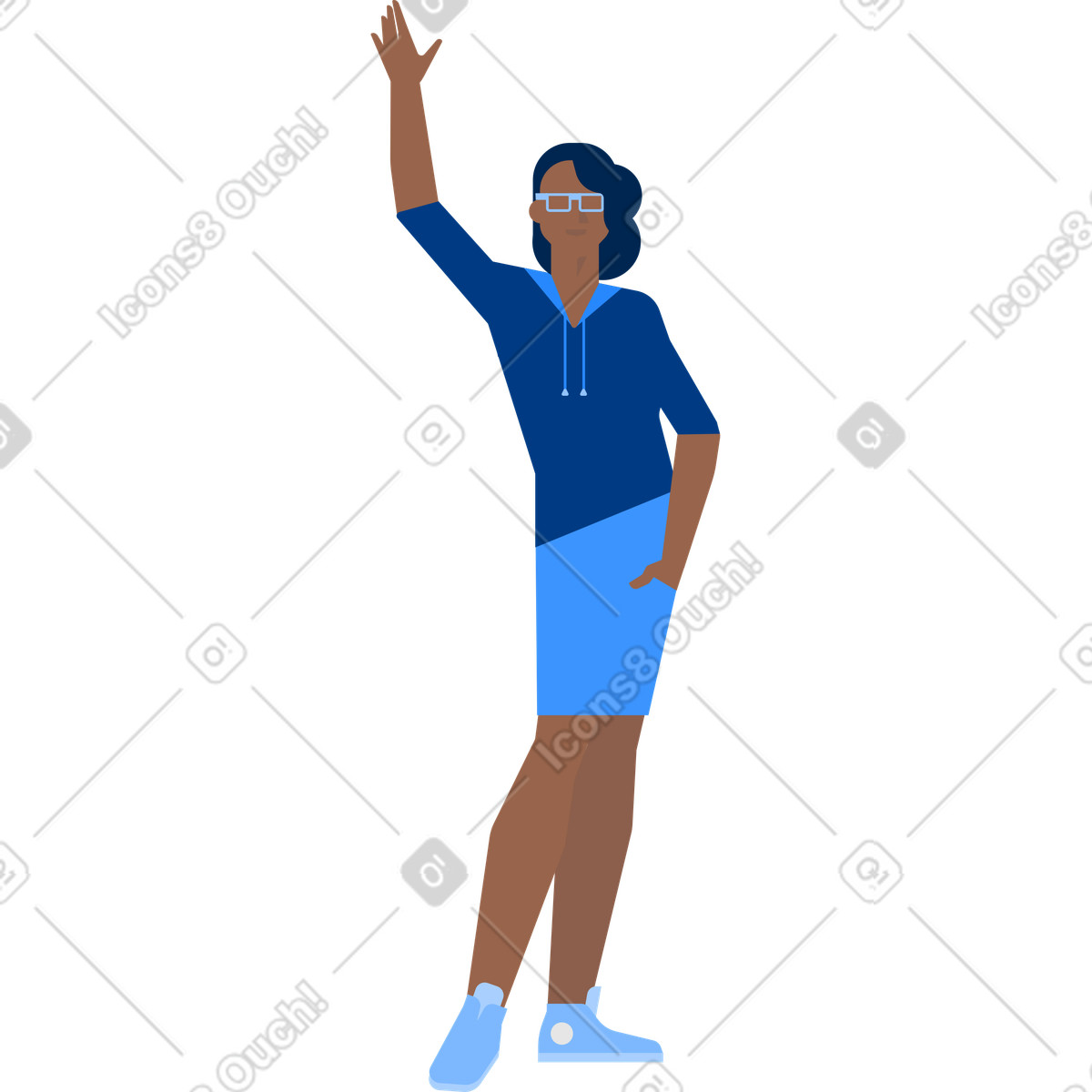 Ilustración animada Mujer en estilo Urban a descargar en GIF, Lottie (JSON), AE