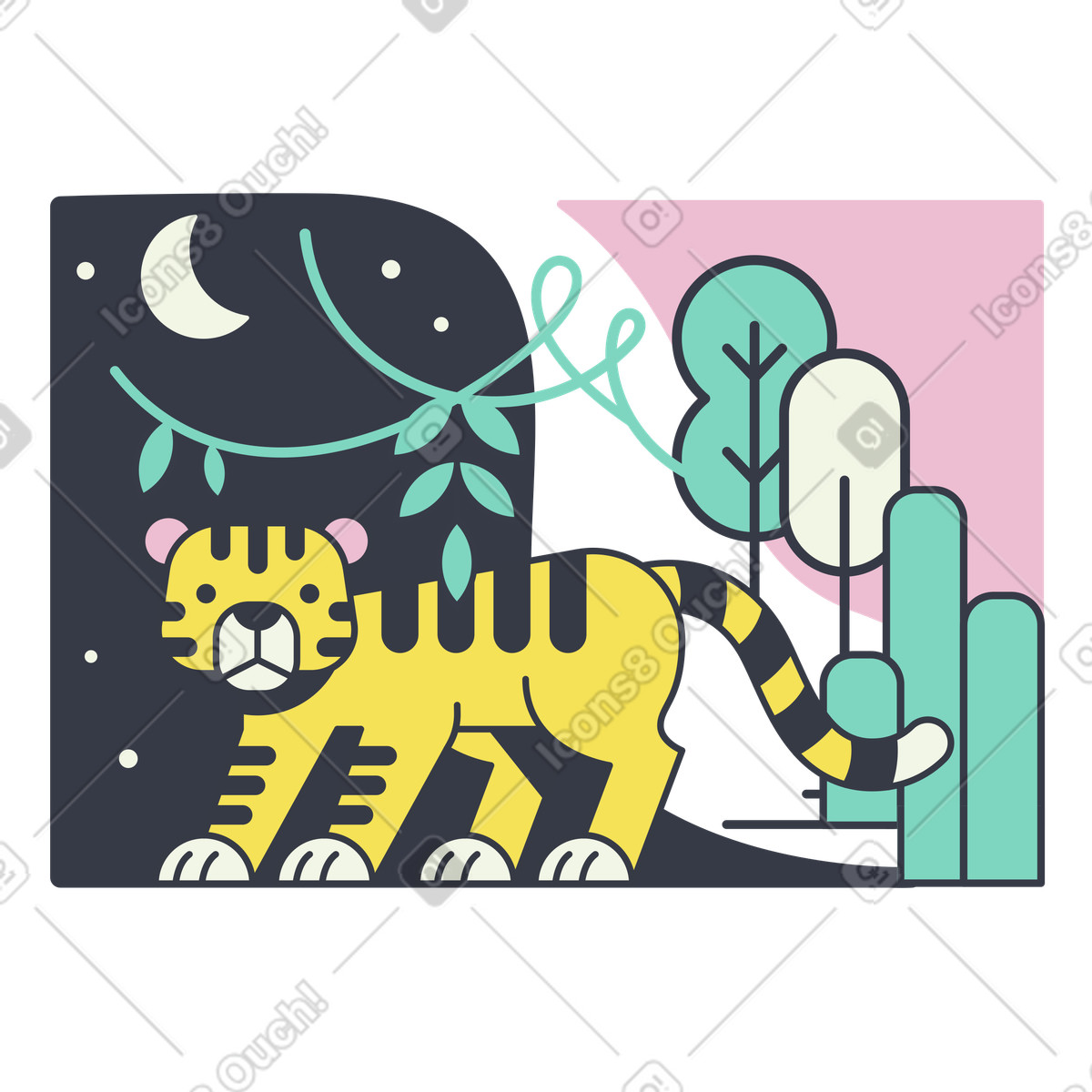 Ilustração de Selvagem em no estilo Abstract para baixar em PNG, SVG
