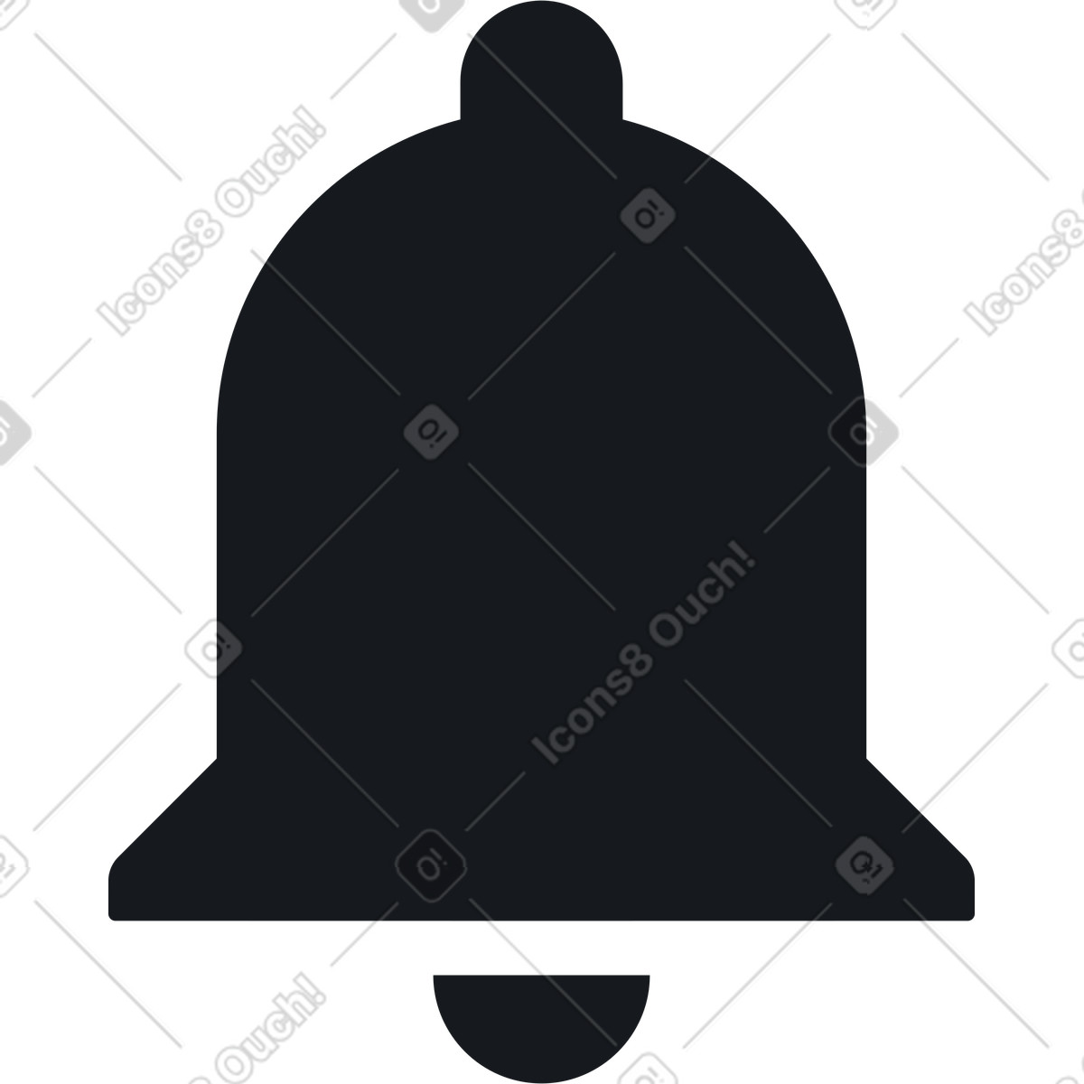 Ilustración Black flat bell en estilo Breeze a descargar en PNG y SVG