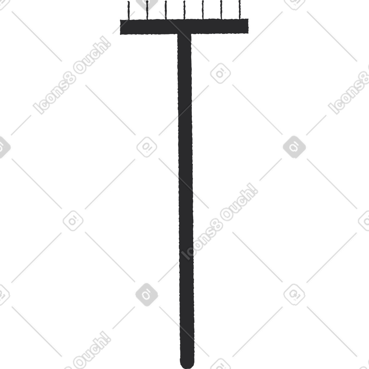 Ilustração de Ancinho em no estilo Pablo para baixar em PNG, SVG