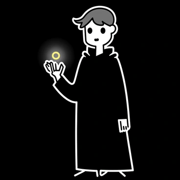A sinister villain character from a trading card, shrouded in shadow