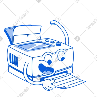 Loading paper into the printer animated illustration in GIF, Lottie (JSON), AE