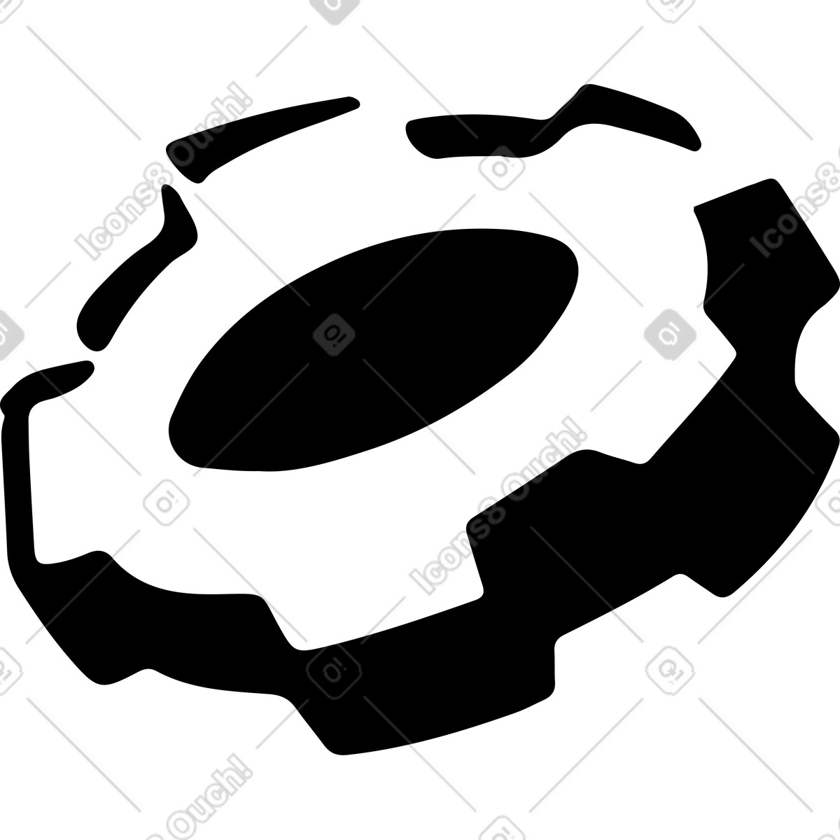 Ingranaggio illustrazione in stile Line scarica in PNG, SVG
