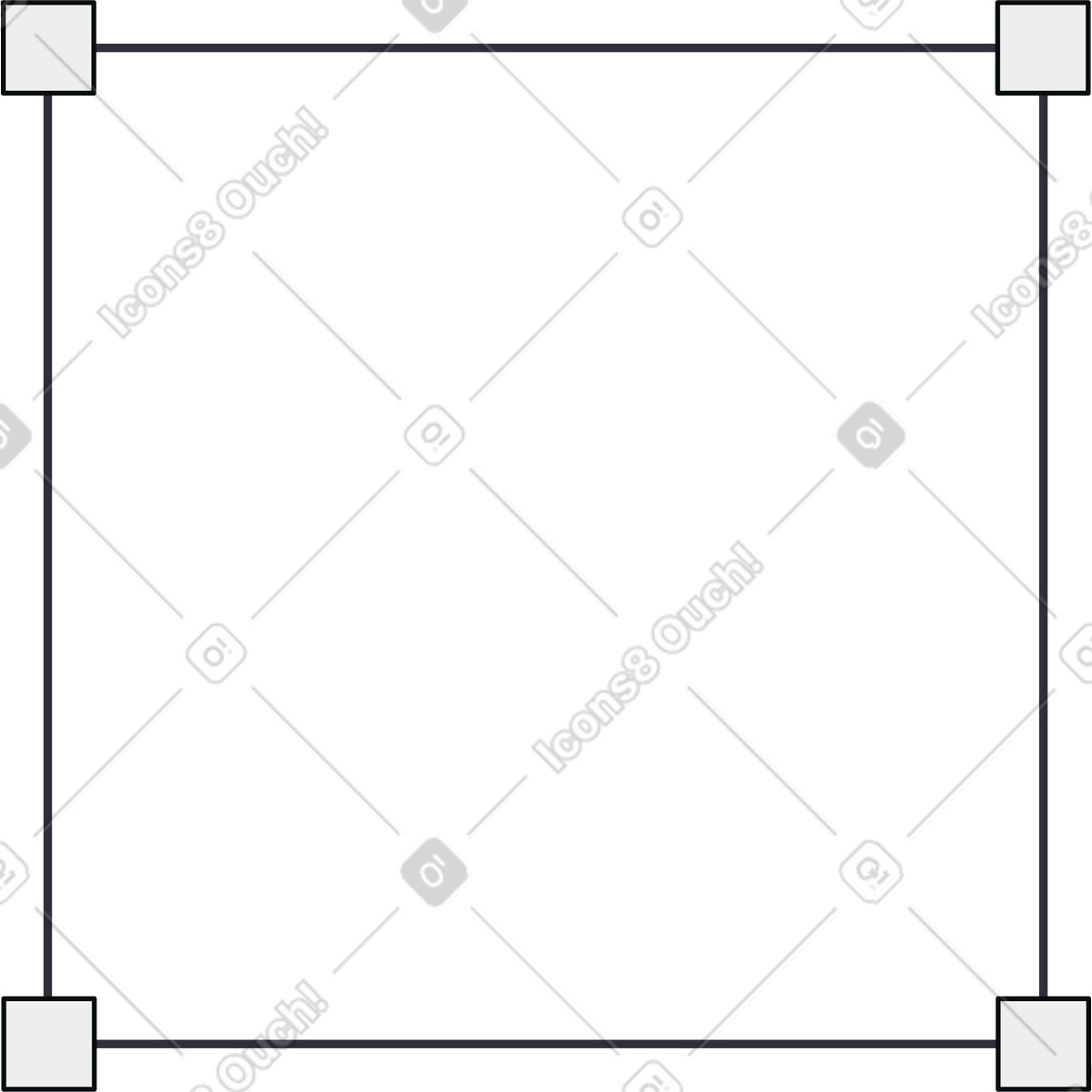 Simple geometric frame illustration in Teko style download in PNG, SVG