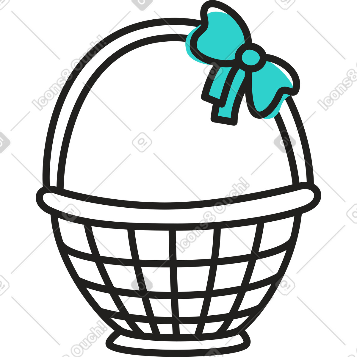 Korb-Illustration im Little-Stil als Download in PNG, SVG