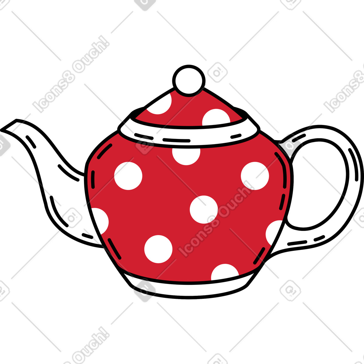 Ilustración Tetera en estilo Ruby a descargar en PNG y SVG