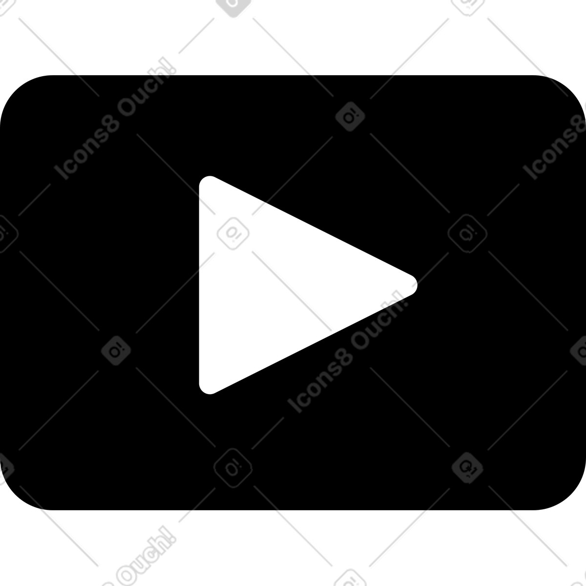 Ilustração de Play button symbol for online video player user interface em no estilo Notion Line Art para baixar em PNG, SVG
