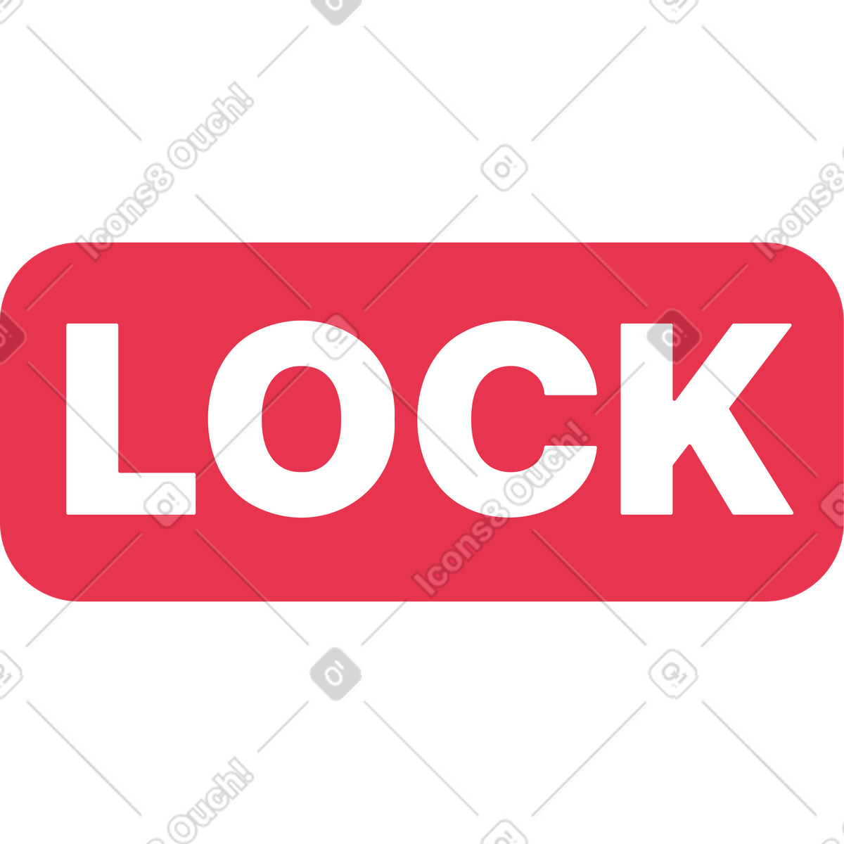 Ilustração de Botão bloqueio em no estilo Catchy para baixar em PNG, SVG