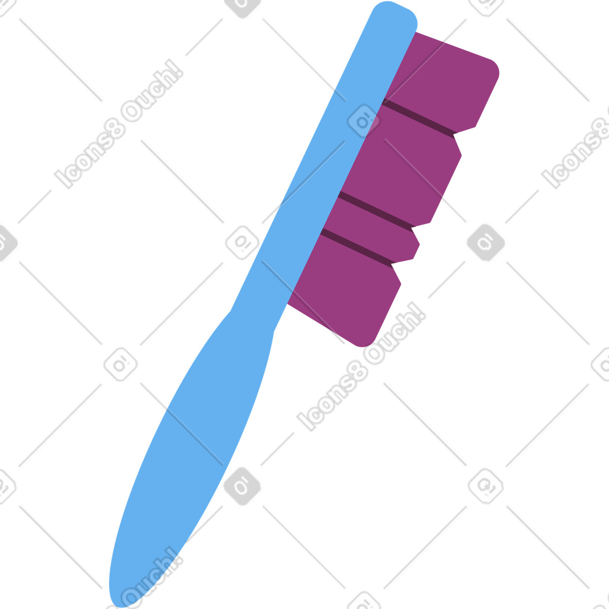 Illustration Brosse à cheveux dans le style Sammy télécharger aux formats PNG, SVG