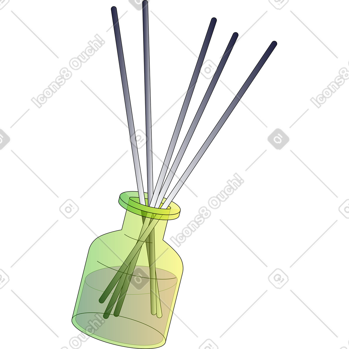 Ilustración Difusor aromático en estilo Pop a descargar en PNG y SVG