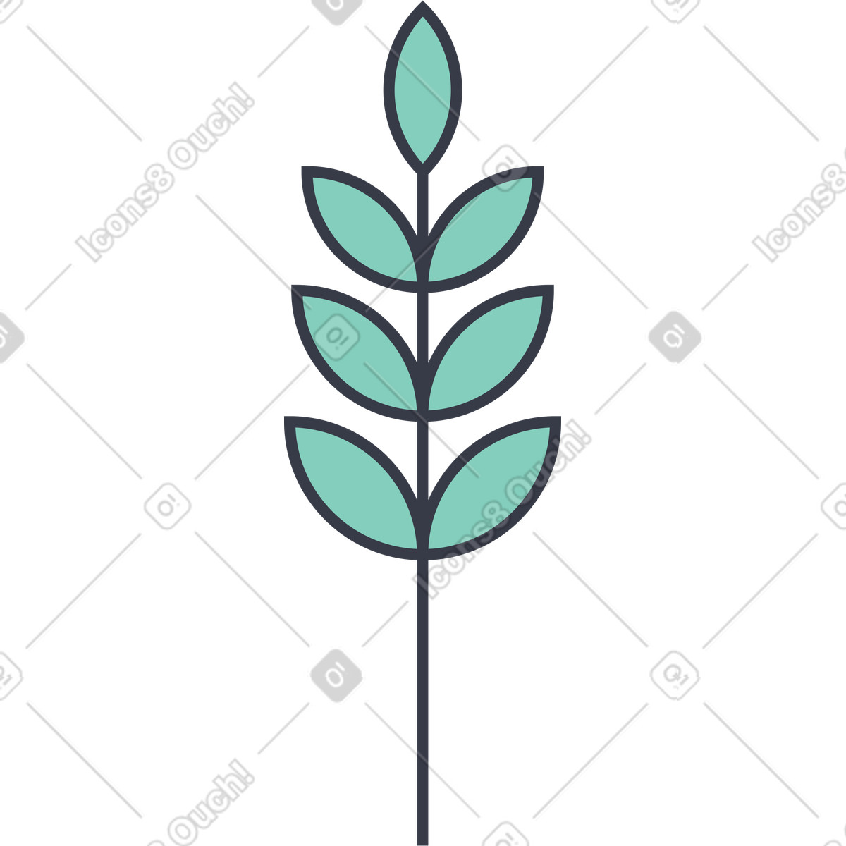 Illustration Feuille dans le style Abstract à télécharger aux formats PNG, SVG