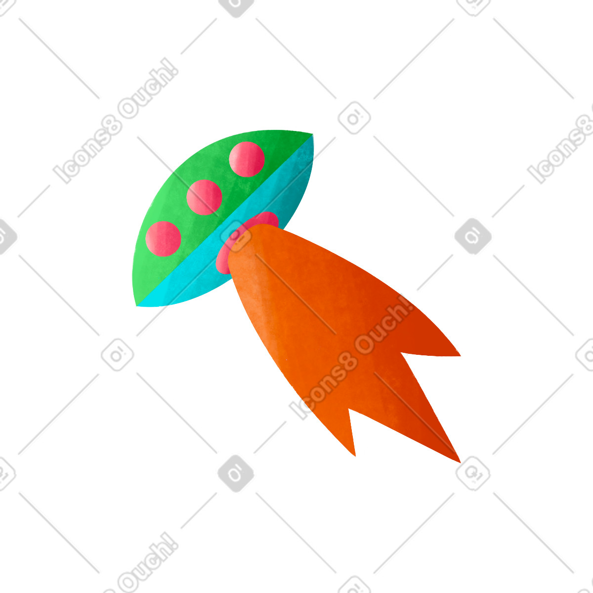 Bonbon スタイルの Ufo のイラストをPNG、SVG形式でダウンロード