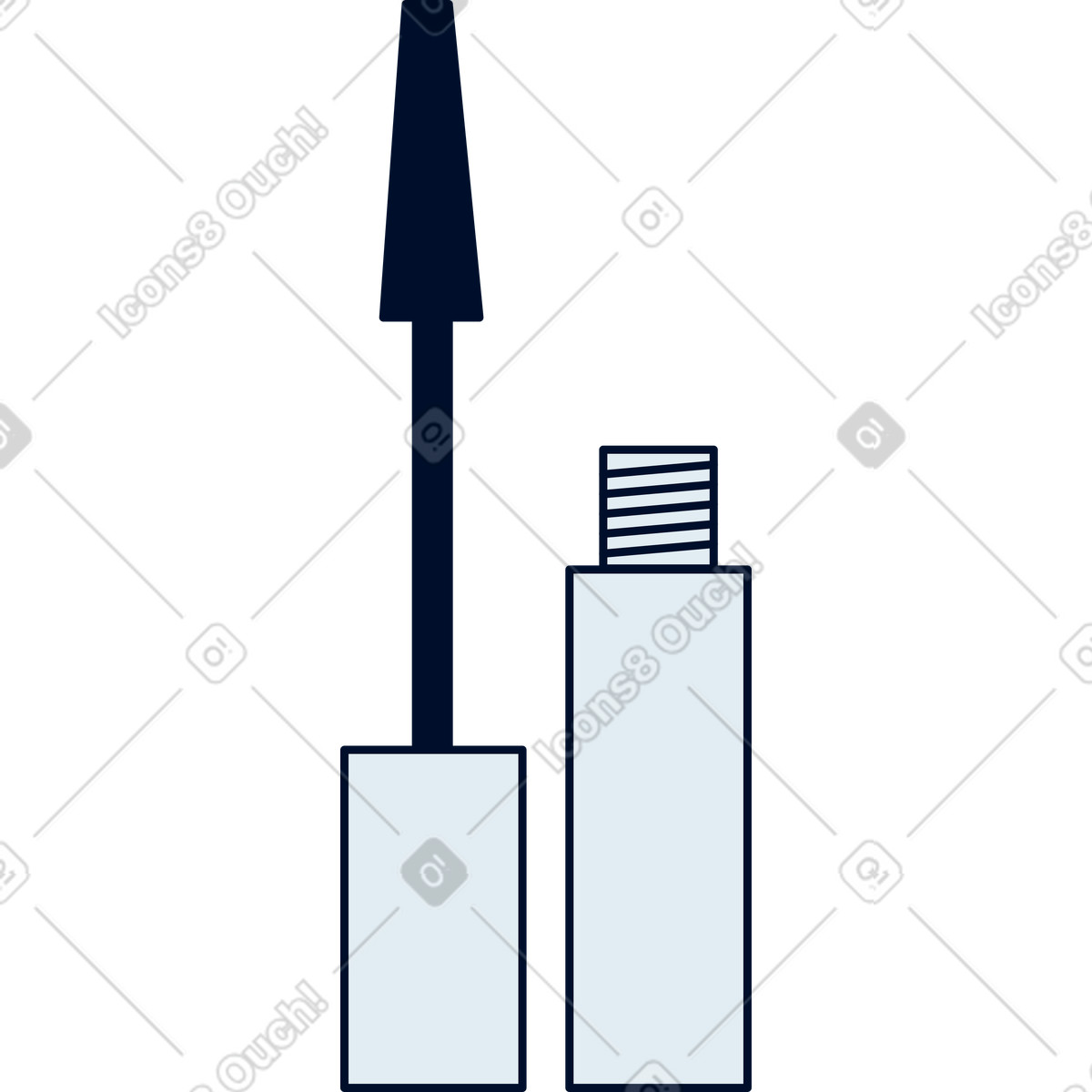 Wimperntusche-Illustration im Teal-Stil als Download in PNG, SVG