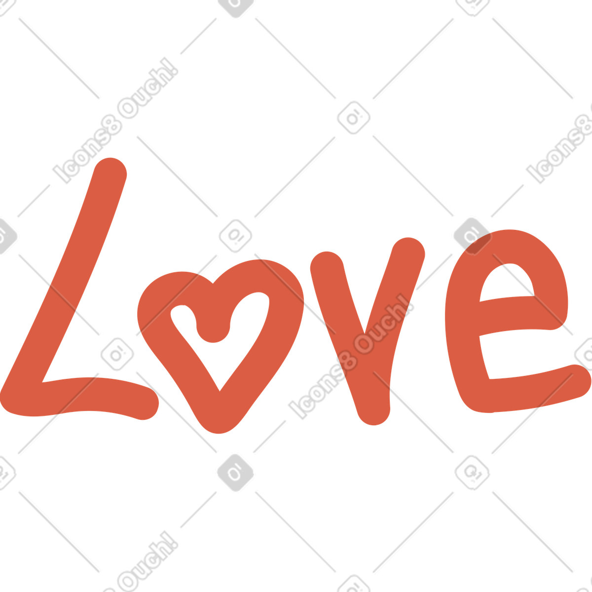 Amore illustrazione in stile Ginger Cat scarica in PNG, SVG