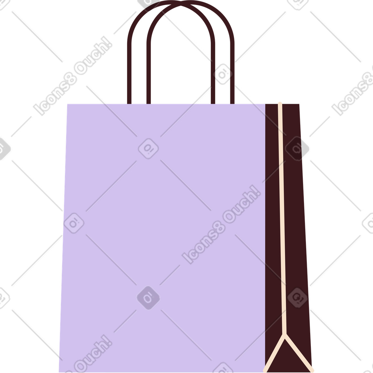 Ilustración Bolsa de la compra en estilo Folks a descargar en PNG y SVG