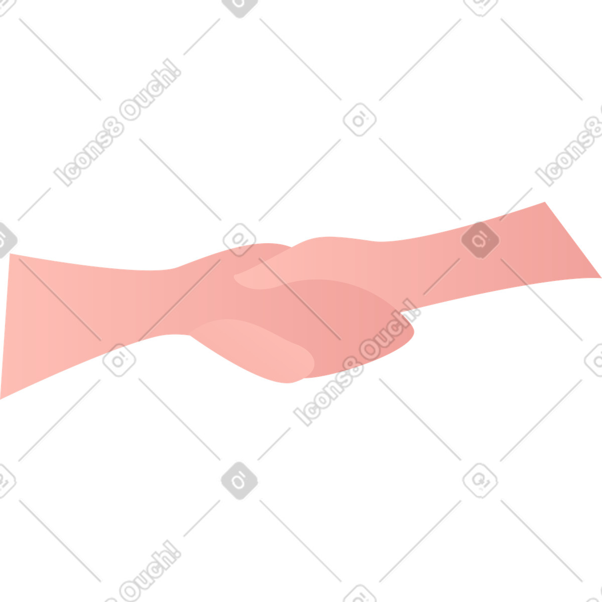 Clip スタイルの 若者の握手 のイラストをPNG、SVG形式でダウンロード