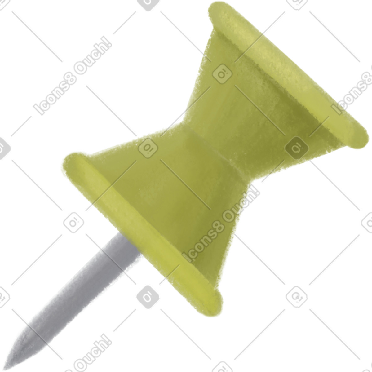 Ilustración Drawing pin en estilo Mushy a descargar en PNG y SVG