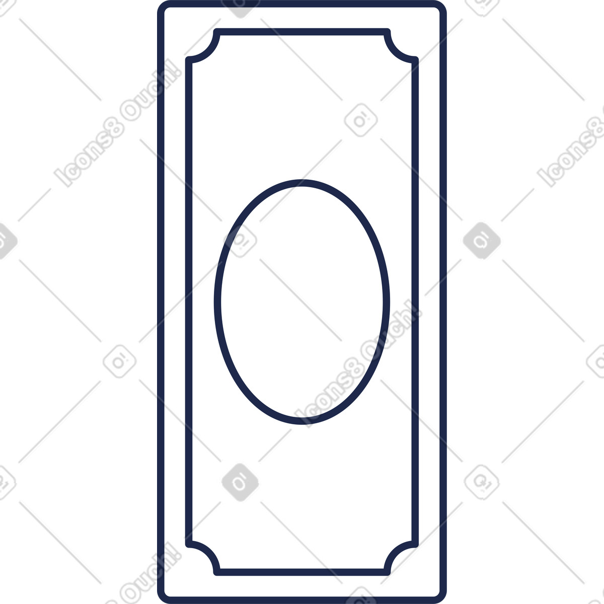 Ilustração de Nota dinheiro em no estilo Outline para baixar em PNG, SVG