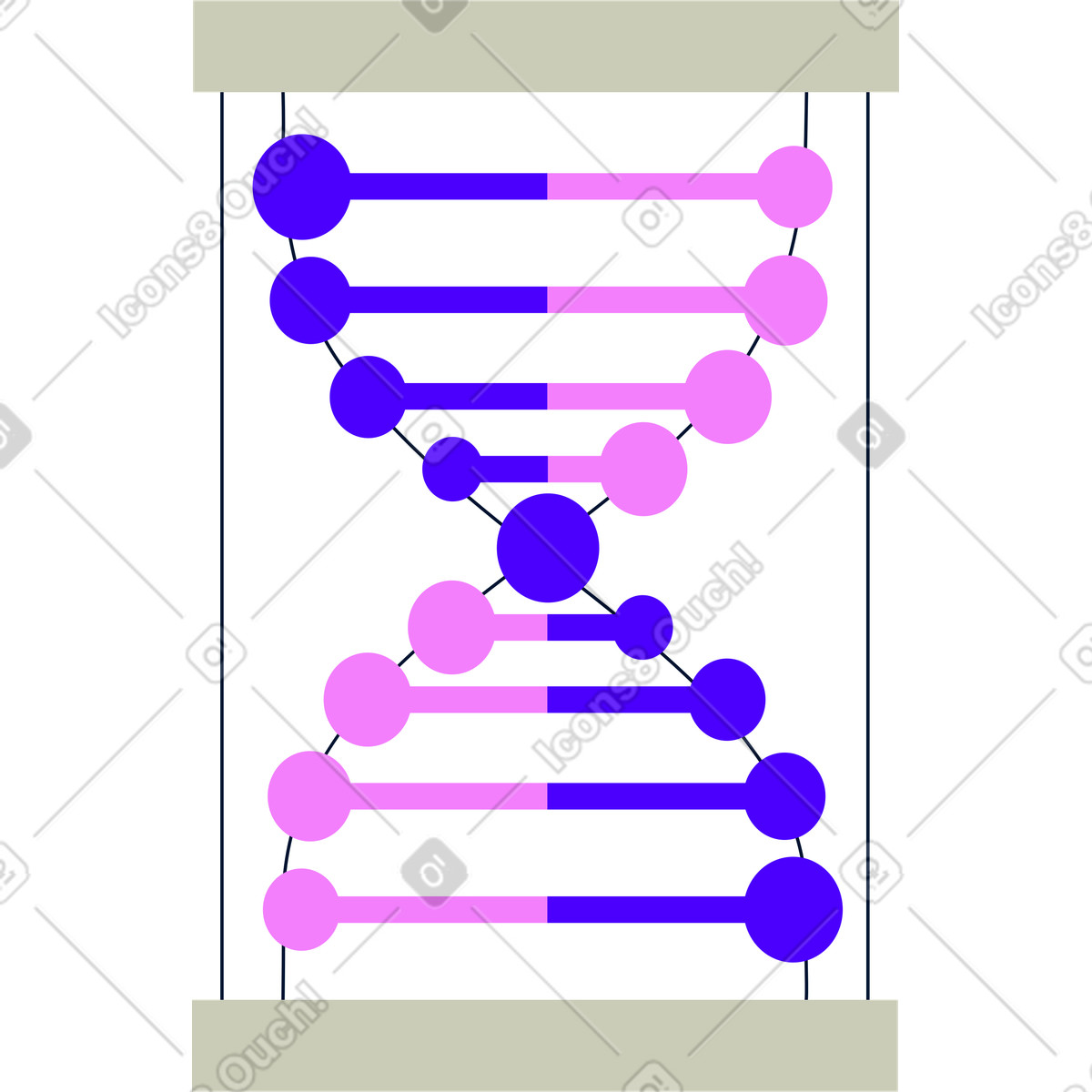 Ilustração de O modelo do dna em no estilo Cubes para baixar em PNG, SVG
