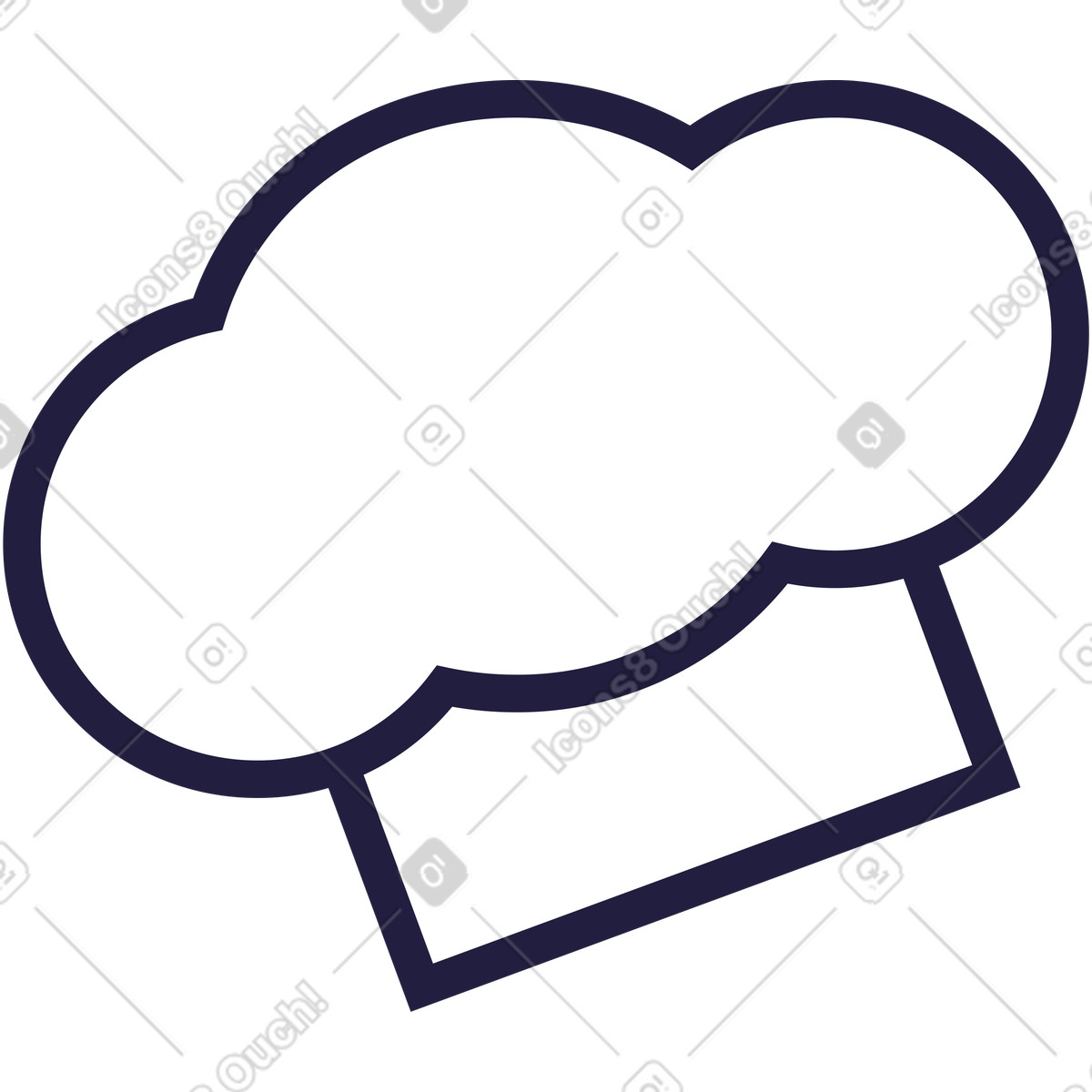 Kochhut-Illustration im Mellow-Stil als Download in PNG, SVG
