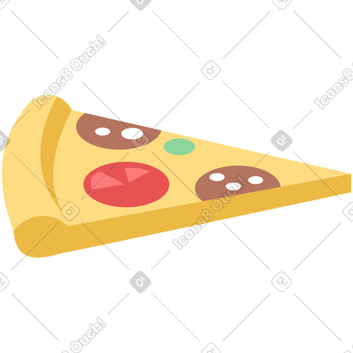 Ilustração de Pizza em no estilo Pale para baixar em PNG, SVG