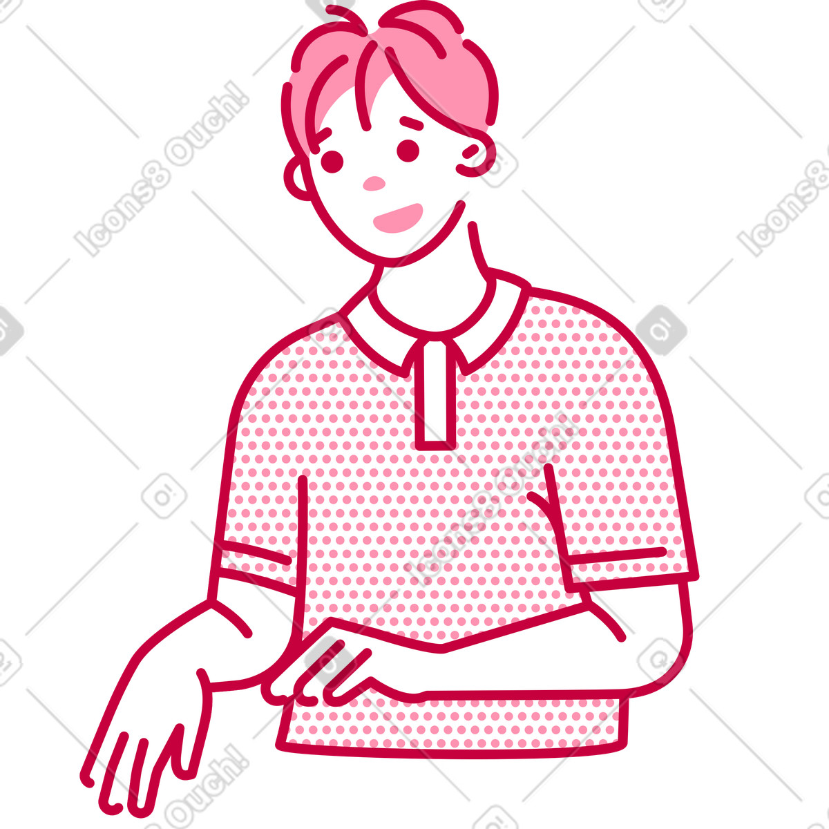 Ilustração de Homem digitando em no estilo Natty para baixar em PNG, SVG