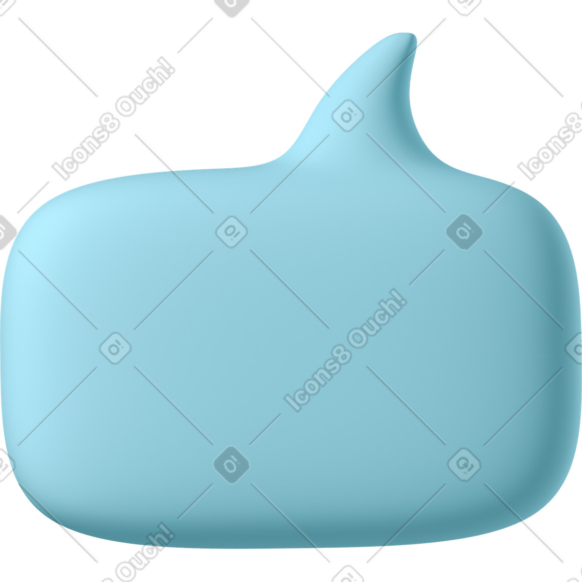 Illustration Petite bulle bleue en haut à droite dans le style 3D Business télécharger aux formats PNG, SVG