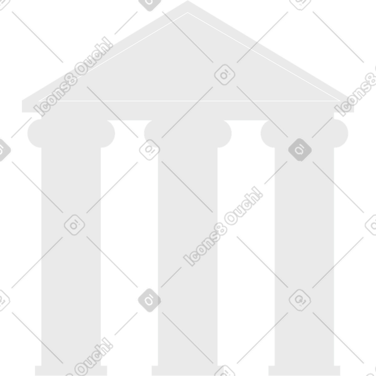 Illustration Ancient greek temple dans le style Tiny à télécharger aux formats PNG, SVG