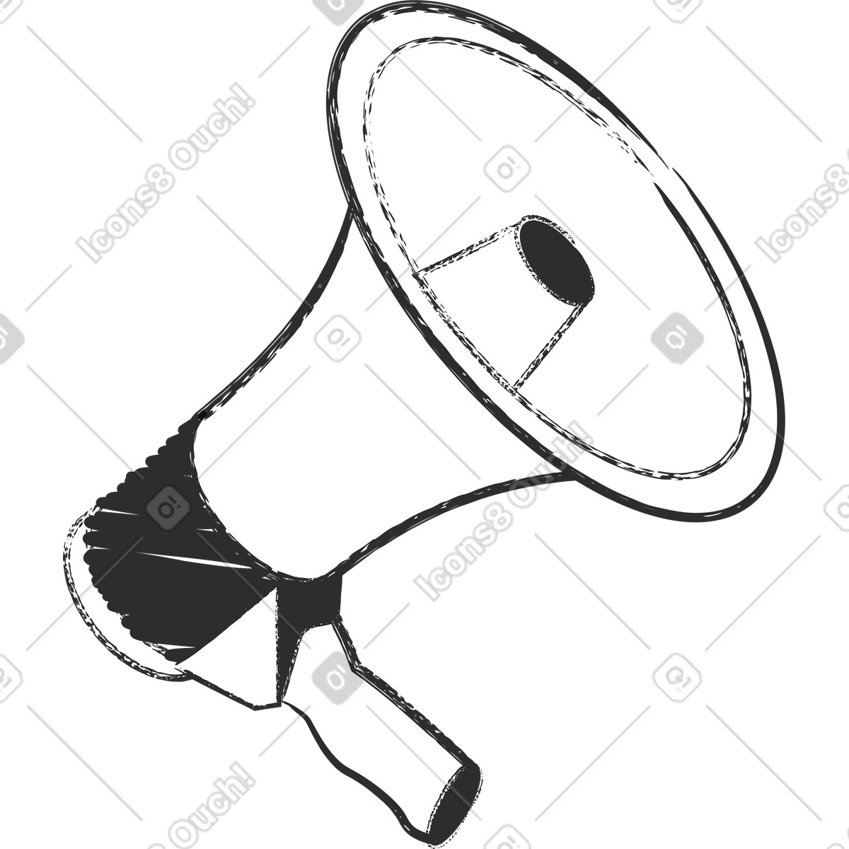 Altoparlante illustrazione in stile Graphite scarica in PNG, SVG