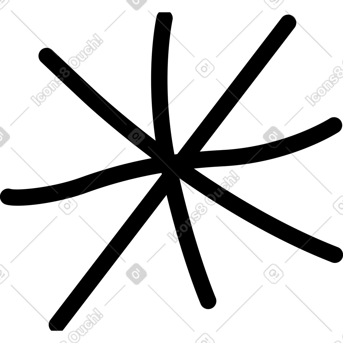 Иллюстрация Снежинка в стиле Twirl — скачать в форматах PNG, SVG