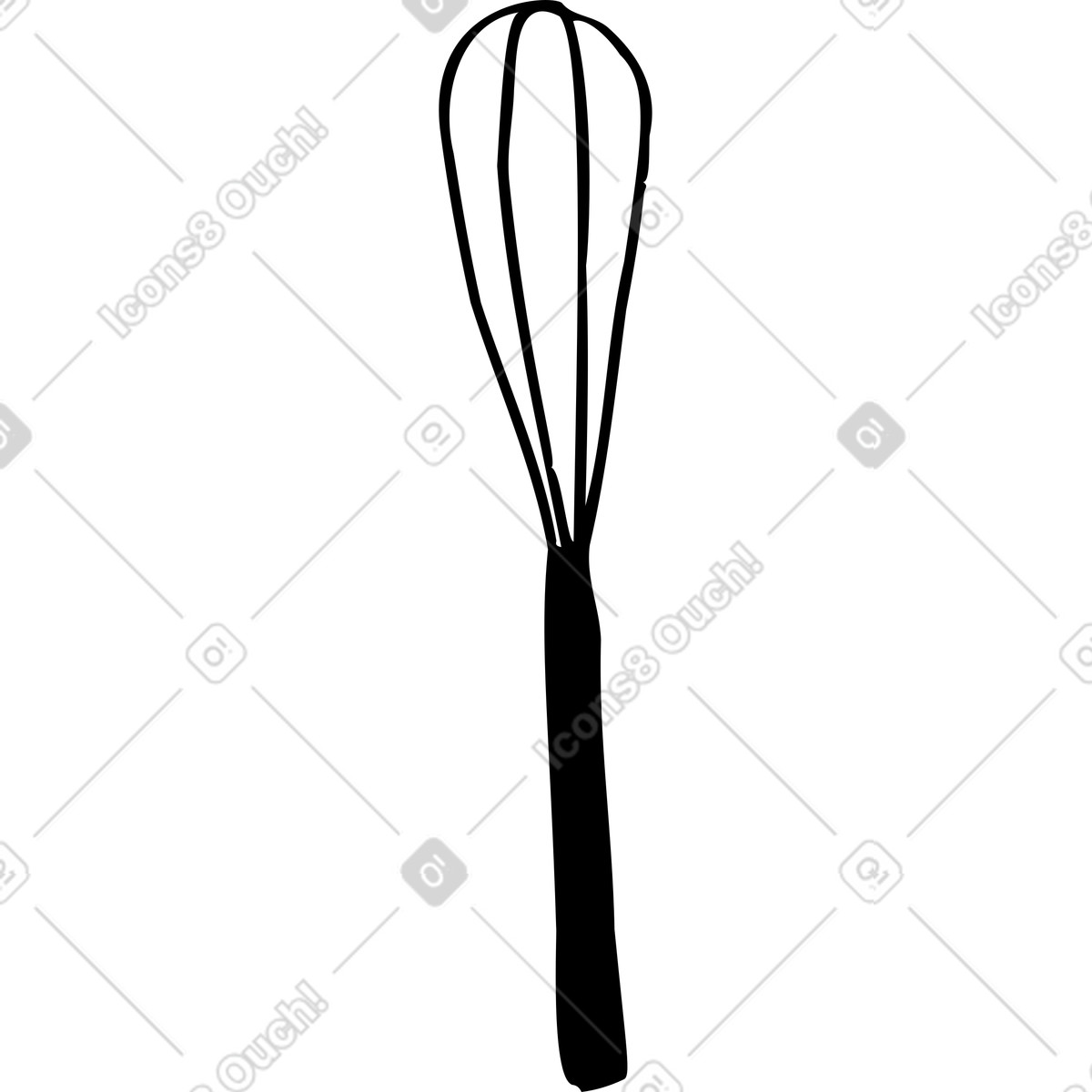 Whisk illustration in Marks style download in PNG, SVG