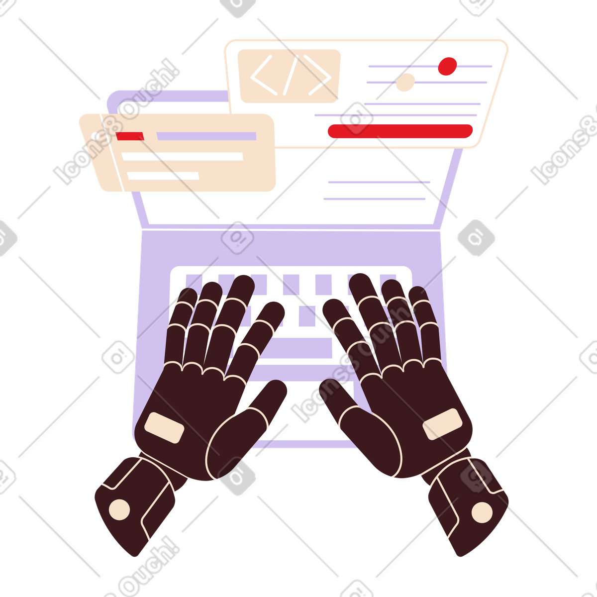 Иллюстрация Ai кодирование-программирование в стиле Folks — скачать в форматах PNG, SVG