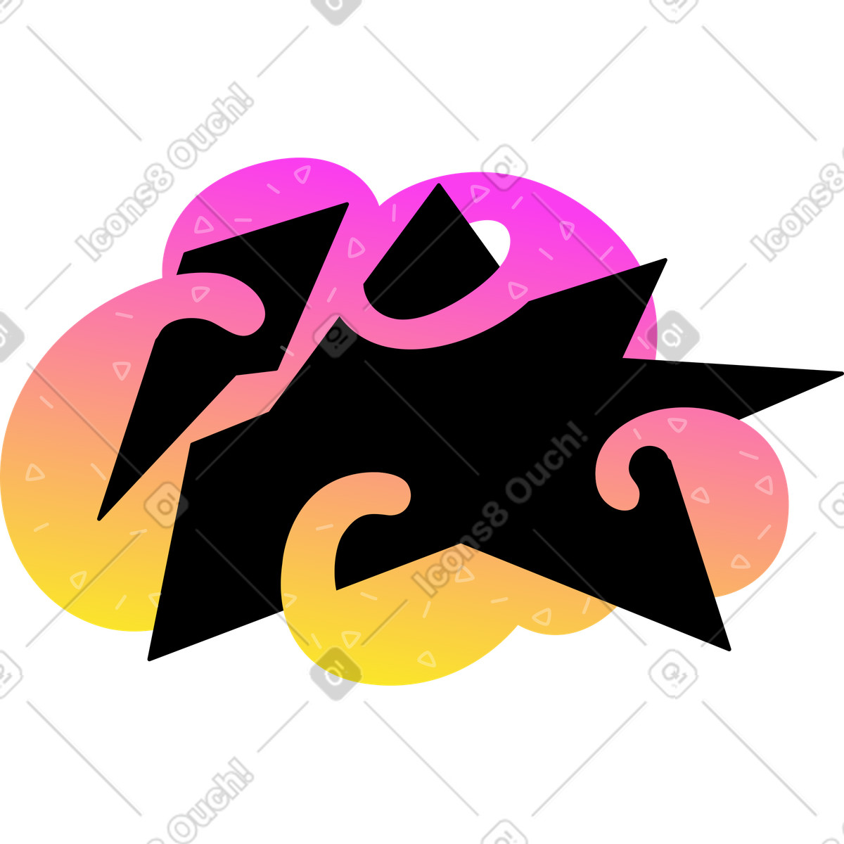 Rocky スタイルの 抽象的な背景ピンク黄色 のイラストをPNG、SVG形式でダウンロード