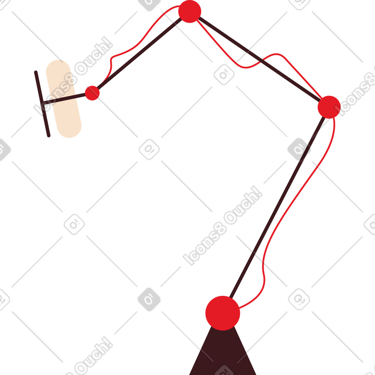 Mikrofon auf halterung-Illustration im Folks-Stil als Download in PNG, SVG