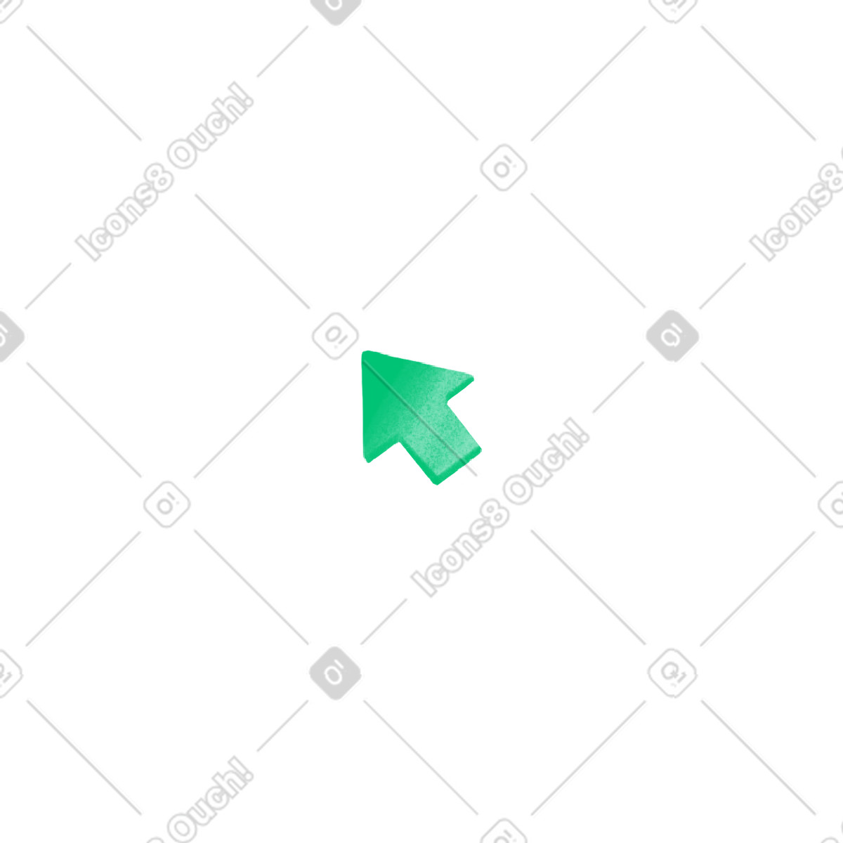 Green little arrow illustration in Smart style download in PNG, SVG