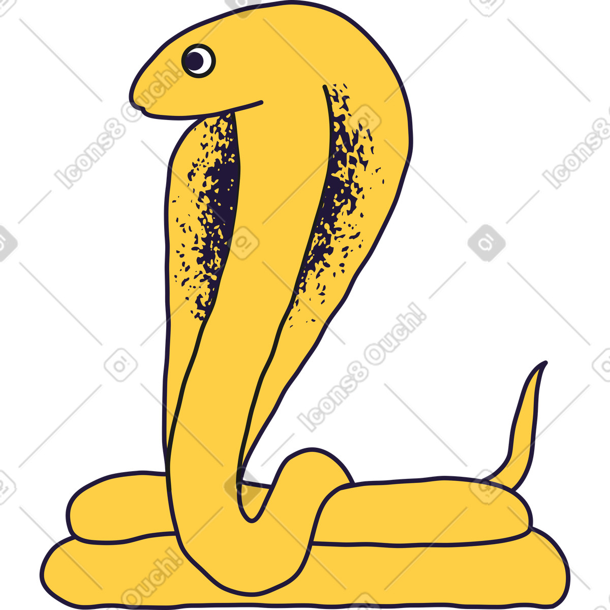 Ilustración Serpiente en estilo Conifer a descargar en PNG y SVG