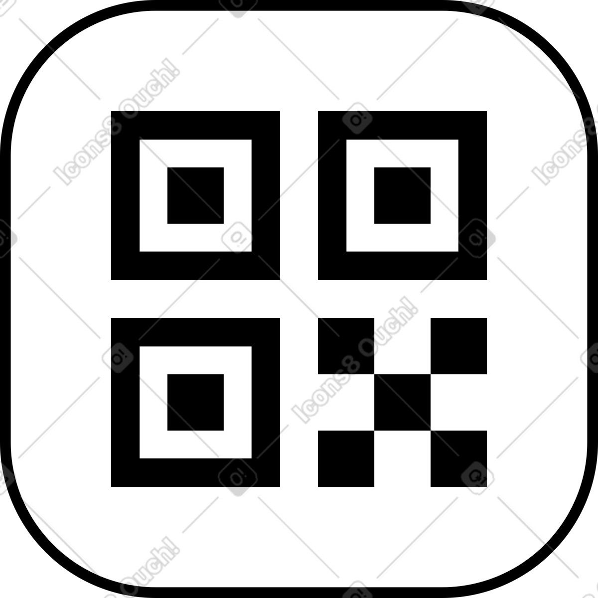 Иллюстрация Значок qr-кода в стиле Azure — скачать в форматах PNG, SVG