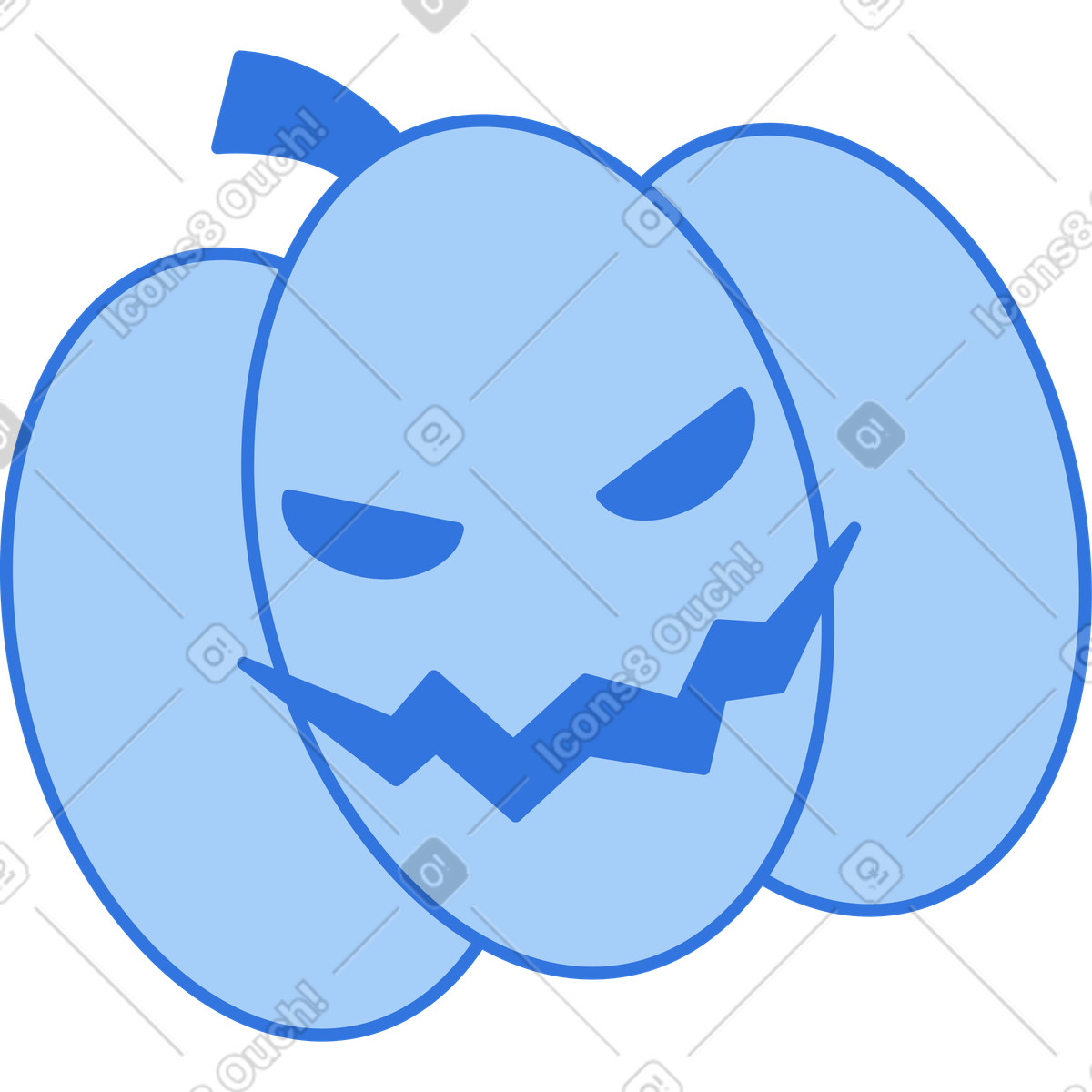Pumpkin illustration in Sky style download in PNG, SVG